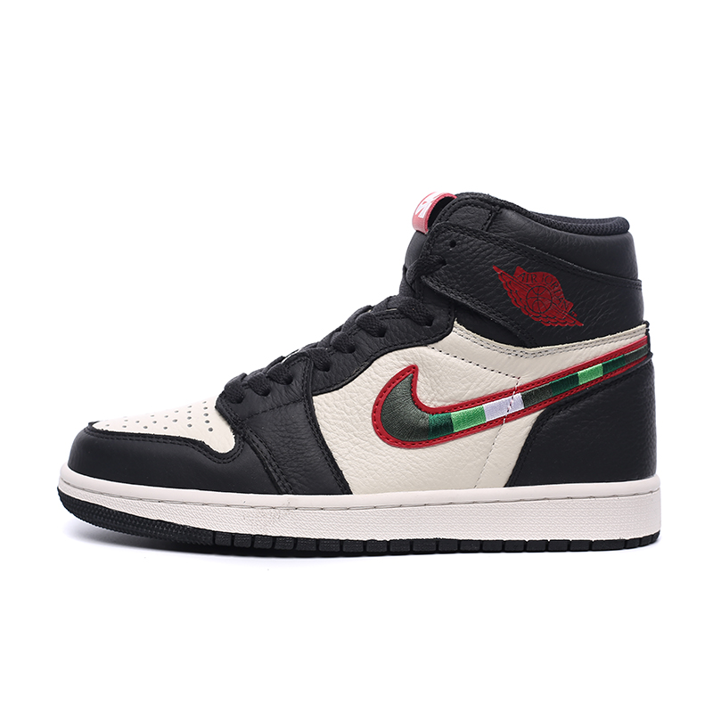 Aj1 Sports PictorialAirJordan AJ1 Gao Bang quality goods Nike Men's Shoes Wash blue Soot Obsidian Joe Women's Shoes Mint Green