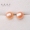 Orange pearl pure silver silicone ear plug