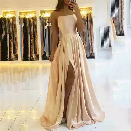 AE946 satin Dresses Evening Dress prom party Robe De Soiree