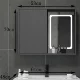 Nhà tắm treo tường thông minh gỗ nguyên khối Phong thủy tủ gương phòng tắm ẩn kéo đẩy có kệ tủ trang điểm hộp gương tủ gương wc tủ gương treo tường phòng tắm