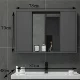 Nhà tắm treo tường thông minh gỗ nguyên khối Phong thủy tủ gương phòng tắm ẩn kéo đẩy có kệ tủ trang điểm hộp gương tủ gương wc tủ gương treo tường phòng tắm