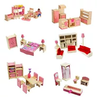 1 Set 1:12 Miniature Doll House Wooden Furniture Child Play