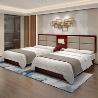 Специальная кровать отеля, мебель для отелей стандартный номер Полный комплект гостиничного номера Большие кровати, домашние леса, настройка однопроизводительной кровати