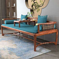 Новый китайский твердый древесина wujinmu luohan кровать маленький квартир чайный стол и стул Комбинированная кровать -пуль -кровать с двойным использованием супер большой диван мебель