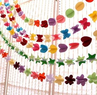 Гранд -лента окрашенная бумага Потягивание цветочная полоса декоративная детская классная аранжировка Детская вечеринка по случаю дня рождения