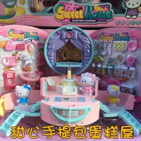 Hello kitty toy kitty cat Doll house house KT cake set child girl play house toy bộ đồ chơi lớp học mật ngữ