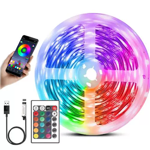 Гибкая LED-лента с RGB 5050, Bluetooth пульт 3 KE