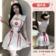 Tinh khiết gợi cảm mong muốn đồng phục nữ bác sĩ cosplay kích thước lớn thiên thần màu trắng Halloween bộ đồ ngủ gợi cảm y tá trang phục