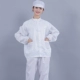 Quần áo phòng sạch có mũ trùm đầu chống tĩnh điện, bộ quần áo phòng sạch liền quần màu xanh trắng chống bụi, bộ đồ bảo hộ lao động