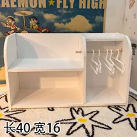 Белая кровать гардероба+шеста для одежды+5 вешала