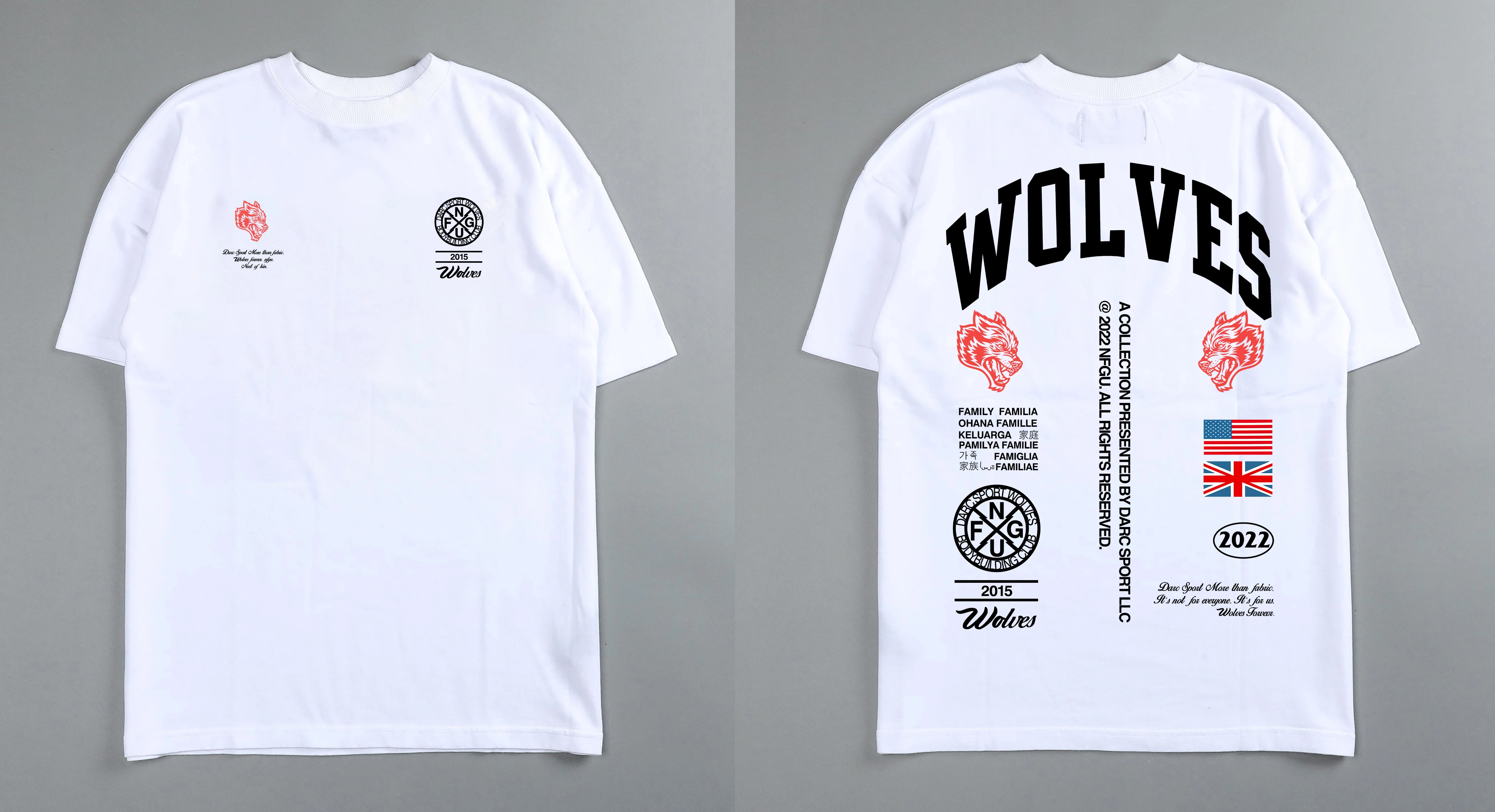 [Darc Wolf Спорт футболки Oversized графика DTG печать техника]