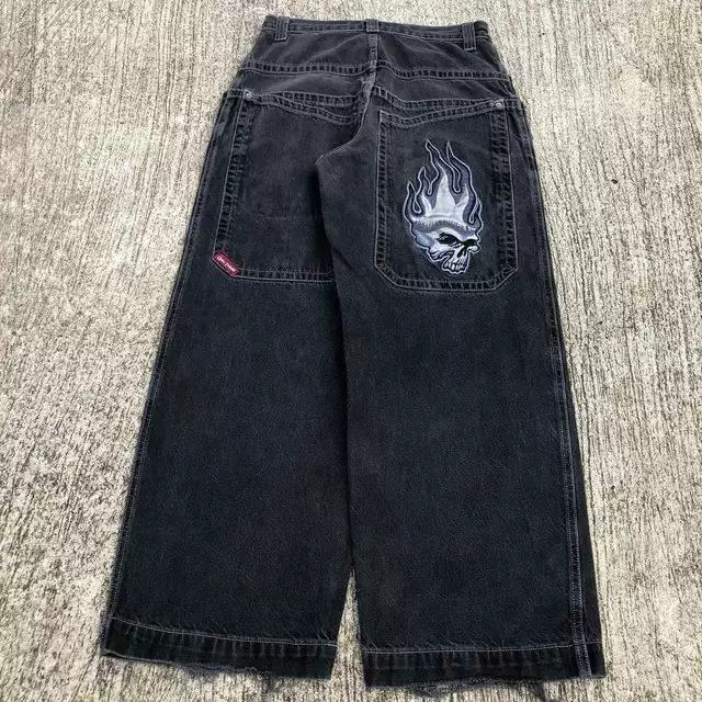 Широкие джинсы (JNCO) Y2K хип‑хоп с мультяшным принтом, винтажный уличный стиль