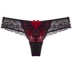 Đẹp Ý gợi cảm ren đen + đỏ retro thiết kế dây đeo nữ eo thấp T quần thong - G-string G-string