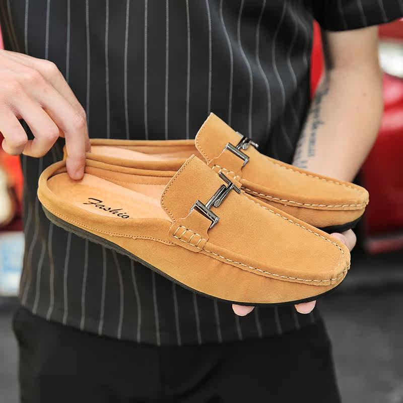 夏季豆豆拖鞋男士时尚半托男鞋新款潮流百搭男拖鞋凉鞋kt107p45