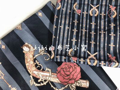 taobao agent Original firearm Rose lolita fabric print cute desktop skirt children's clothing BJD baby clothing