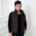 Bố mặc vest mùa đông dày XL xuống ấm vest cotton nam vest vest trung niên vest Áo vest cotton