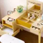 Gương bàn trang điểm phòng ngủ căn hộ nhỏ bàn trang điểm tối giản hiện đại lắp ráp ngăn kéo kinh tế phân loại lưới bàn học thông minh cho bé