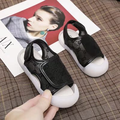 宝宝透气网面2021夏季新款婴幼儿软平底包头小男女孩防滑学步凉鞋