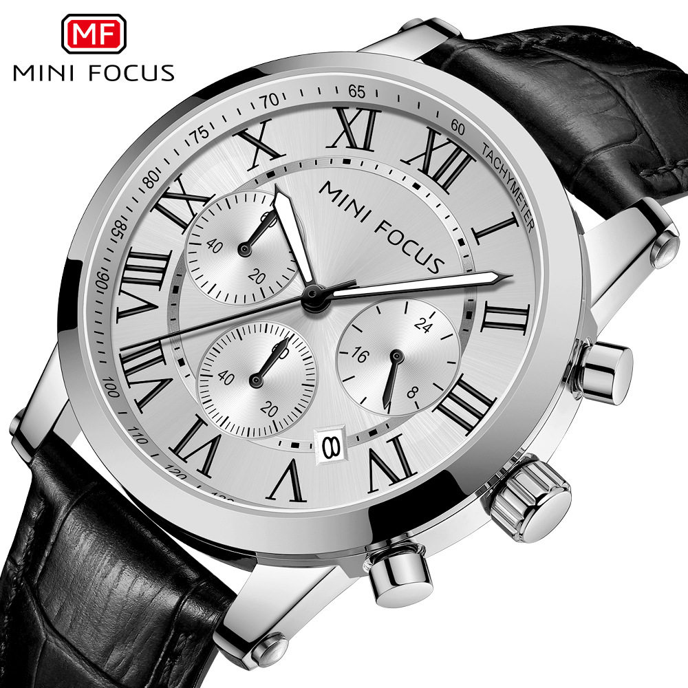 MINIF Watch  OCUS Fox Night Glow Waterproof Leather Strap Casual Fashion Men's 0415G_voghion.com