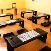 Guoxue Mẫu giáo Bàn nội thất Trung Quốc cổ đại rắn gỗ bàn học trẻ em văn phòng đôi - Nội thất giảng dạy tại trường