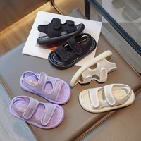 Детские босоножки, пляжная детская нескользящая пляжная обувь для мальчиков для отдыха, в корейском стиле, 2023, мягкая подошва