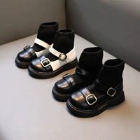 Martens, демисезонные трикотажные ботинки, комфортные дышащие детские короткие сапоги, 2021 года, в корейском стиле