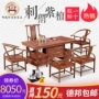 Bàn trà gỗ gụ kết hợp Bàn gỗ hồng mộc Gỗ hoa hồng Bàn trà hoa hồng gỗ Trung Quốc phòng khách Trung Quốc Bàn ghế gỗ rắn Kung Fu - Bàn trà bàn trà nhật