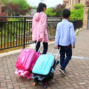 Xe đẩy túi nữ 6-12 tuổi học sinh tiểu học kéo hộp có thể tháo rời dual-sử dụng không thấm nước trẻ em ba lô