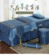 Beauty khăn trải giường denim bedspread vẻ đẹp massage xông hơi bông rắn màu thẩm mỹ viện spa bedspread bedspread - Trang bị tấm