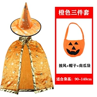 Оранжевый (плащ+шляпа+тыквенная сумка)