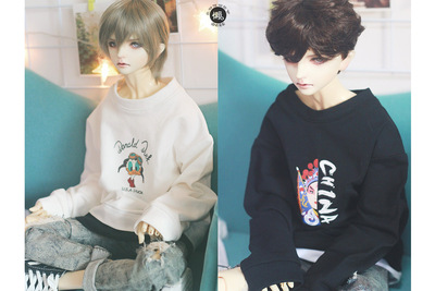 taobao agent BJD baby clothing SD puppet SD17 3 4 6 points Uncle, male and female long -sleeved daily leisure fake two candy sweater