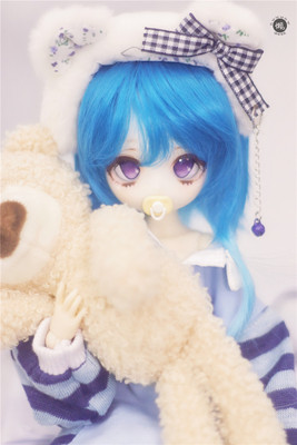taobao agent BJD doll doll wig SD MDD uncle 346 points blue gradient jellyfish DMMD cos high temperature silk fake hair