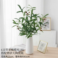 6 вилка с фруктовыми оливковыми ветвями 2 ветви+замороженная крупная керамическая бутылка