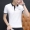 Áo thun nam tay ngắn nam thương hiệu xu hướng nam nửa áo sơ mi nam rộng rãi quần áo cotton polo mùa hè - Polo áo polo nam