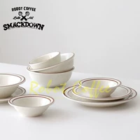 Tuxton Authentic Lines Sesame Dot Ceramic High -Temperatature Dining Bides под глазурными корейски