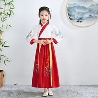 Красная женщина прямой рукав Отправить три -характерные меридианские булочки