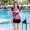 Mới áo tắm ngắn tay bảo thủ nữ đồ bơi kích thước lớn là kem chống nắng mỏng khô nhanh quần boxer thể thao áo tắm nữ mùa xuân nóng - Bộ đồ bơi hai mảnh