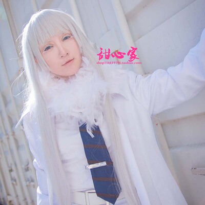 taobao agent Sweetheart's Army Fire Queen Koco Haindia Silver white long straight hair shipping COS wig