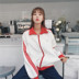 Hàn Quốc ulzzang Harajuku thể thao và giải trí ba thanh áo len xu hướng nữ nam cao cổ áo những người yêu thích ăn mặc quần áo áo khoác Áo len