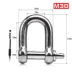 Thuyền thép không gỉ 304/316 Nhật Bản loại U loại D Bow Horseshoe Buckle M4M5M6M8M10M12M14M16 đồng hồ áp suất nước Thiết bị & dụng cụ