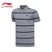 Li Ning áo ngắn tay polo nam mới thể thao cuộc sống loạt bông thấm ẩm ve áo ngắn mùa hè thể thao áo polo lacoste