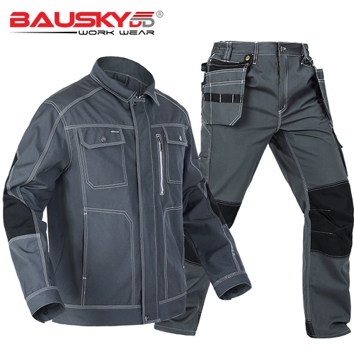 Установка работников Polyji Multi -Pockets, Polyester Cotton's Men's Multi -Function Multi -Function Security Aspey.