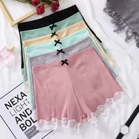 Mùa hè quần cotton mỏng an toàn chống mục tiêu của phụ nữ có thể được mặc bên ngoài mặc lỏng bảo hiểm ba điểm quần short boxer cơ sở - Quần short quan dui nu