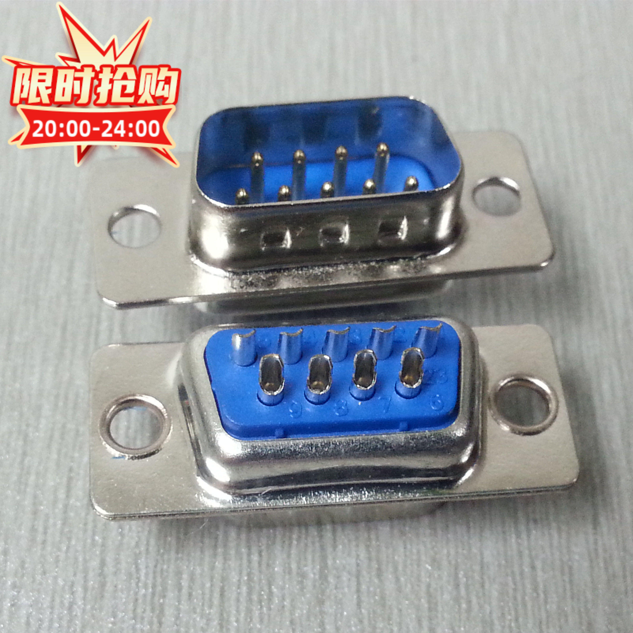 Mới Cắm Lò Xo Dsub9-pin Nam Dây Hàn Cắm Ổ Cắm Kết Nối Máy Tính Loại D Giao Diện Cổng Nối Tiếp DB9pin