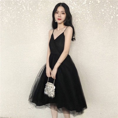 Black fitted sexy dress, lifting effect, backless, bright catchy style