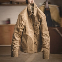 Madden dụng cụ Mỹ retro dầu nặng sáp vải áo khoác Ami 咔叽 cổ điển replica Slim áo khoác nam áo khoác nam