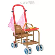 Xe đẩy em bé bảy tháng Xe đẩy em bé nhẹ mùa hè mát trẻ em xe đẩy gấp ghế mía đỏ - Xe đẩy / Đi bộ