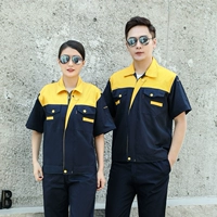 Глубокий синий верхний желтый воротник