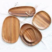 Gỗ cho biết keo không thường xuyên tấm gỗ Nhật Bản oval snack tấm mà không cần in keo gỗ khô snack trái cây tấm