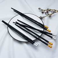 Металлические палочки для еды, нескользящий японский комплект из натурального дерева, защита от ожогов, китайский стиль